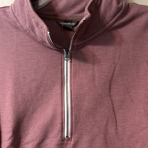 Women's Mauve Quarter-Zip Pullover - Picture 2 of 3
